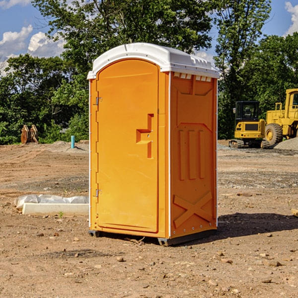 how often are the porta potties cleaned and serviced during a rental period in Rural Valley